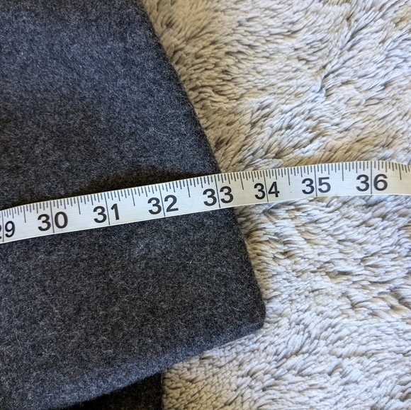 AllSaints Coat Gray Wool Asymmetric Button Fuse Coat Peacoat Winter Jacket 6 - Picture 7 of 8